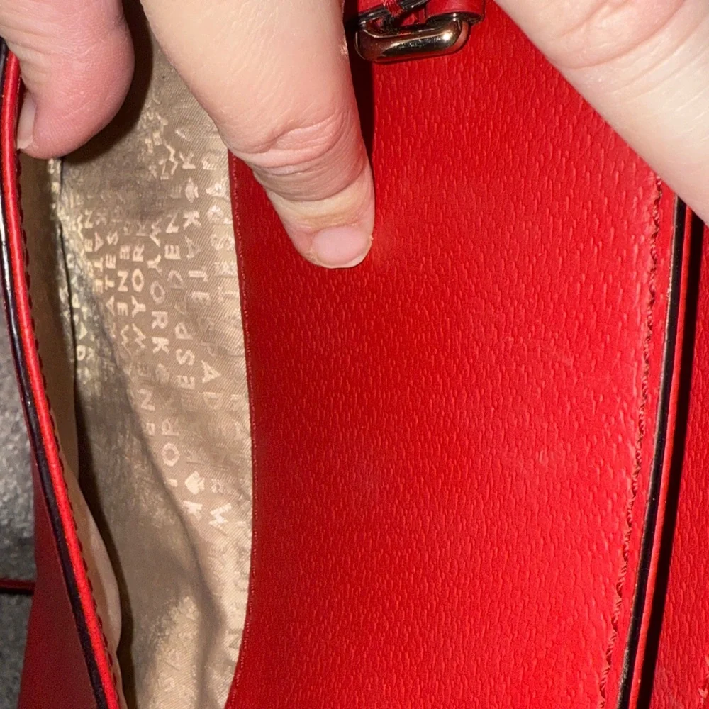 Kate Spade Red Leather Lana Satchel - Picture 7 of 14
